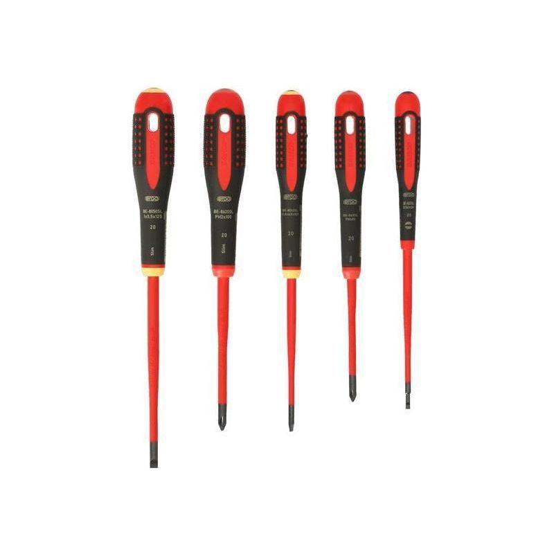 Bahco BE-9881SL ERGO™ Slim VDE Insulated Screwdriver Set, 5 Piece Bahco - RockBottom Northampton