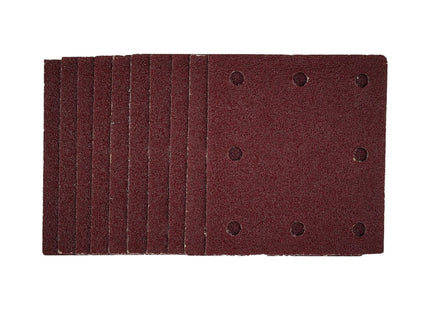 Draper 1/4 Sanding Sheets with Hook and Loop, 115 x 105mm, 40 Grit (Pack of 10) Draper - Town Tools 