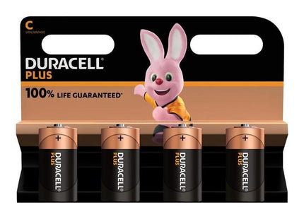 Duracell C Cell Plus Power +100% Batteries (Pack 4) Duracell - RockBottom Northampton