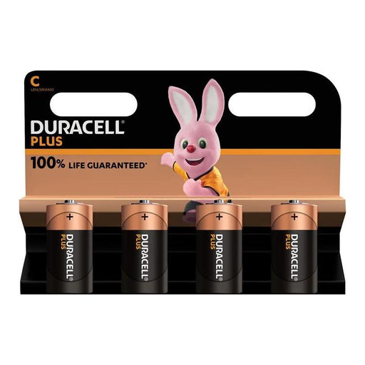 Duracell C Cell Plus Power +100% Batteries (Pack 4) Duracell - RockBottom Northampton
