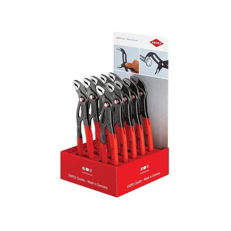 Knipex 00 18 01 V25 Cobra® Quickset Waterpump Pliers Counter Display (10 x KPX8721250) Knipex - RockBottom Northampton
