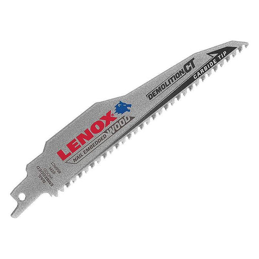Lenox 656RCT DEMOLITION CT™ Reciprocating Saw Blade 150mm 6 TPI LENOX - RockBottom Northampton