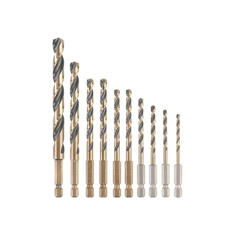 Dewalt Power Tools DT20620 BLACK&GOLD HSS Drill Set, 10 Piece DeWALT Power Tools - RockBottom Northampton