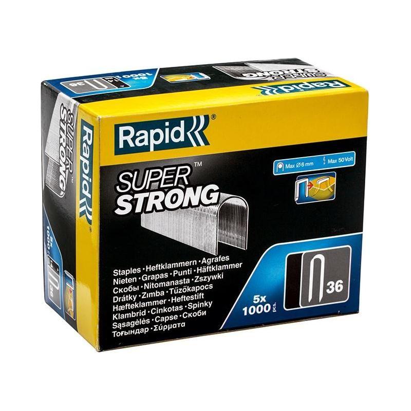 Rapid 36/14 14mm DP x 5m Galvanised Staples (Box 1000 x 5) Rapid - RockBottom Nothampton