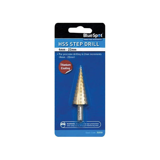 Bluespot Tools HSS Step Drill 4-22mm BlueSpot Tools - RockBottom Northampton