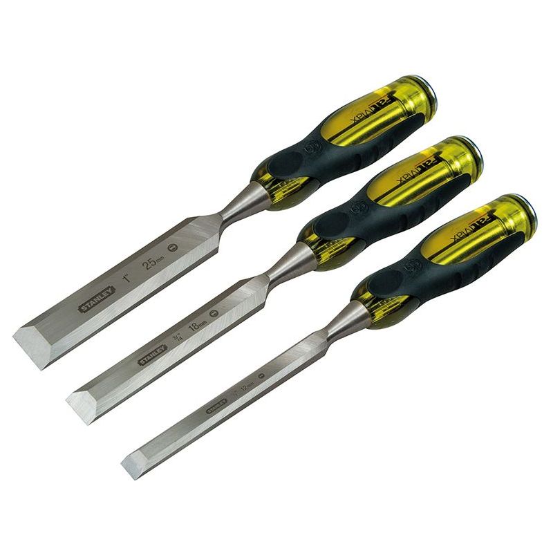 Stanley® Hand Tools FatMax® Bevel Edge Chisel with Thru Tang Set, 3 Piece STANLEY® Hand Tools - RockBottom Nothampton