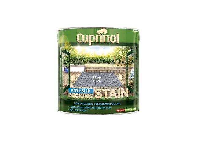 Cuprinol Anti-Slip Decking Stain Silver Birch 2.5 litre Cuprinol - RockBottom Northampton