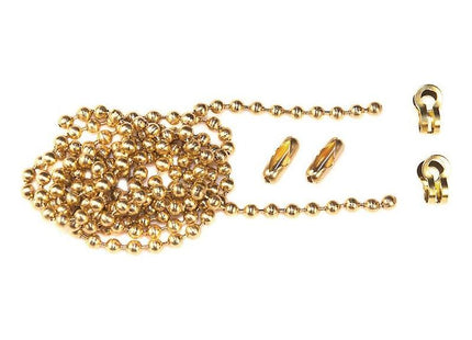 Faithfull Brass Ball Chain Kit Polished Brass 1m Faithfull - RockBottom Northampton