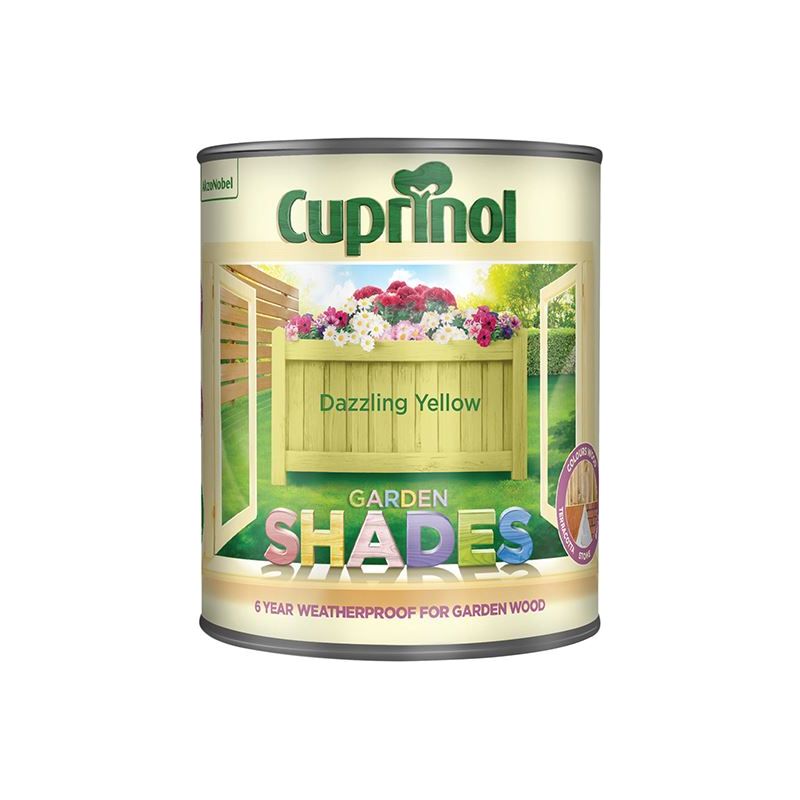 Cuprinol Garden Shades Dazzling Yellow 1 litre Cuprinol - RockBottom Northampton