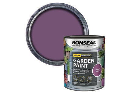 Ronseal Garden Paint Purple Berry 750ml Ronseal - RockBottom Nothampton