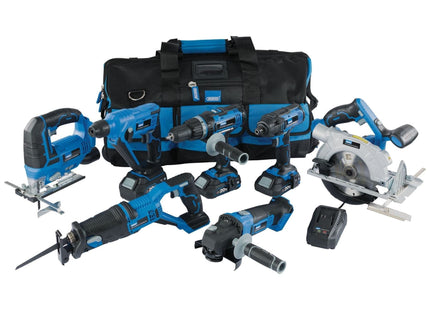 Draper Storm Force 20V 7 Machine Cordless Kit (12 Piece) 07025 Draper - Town Tools 