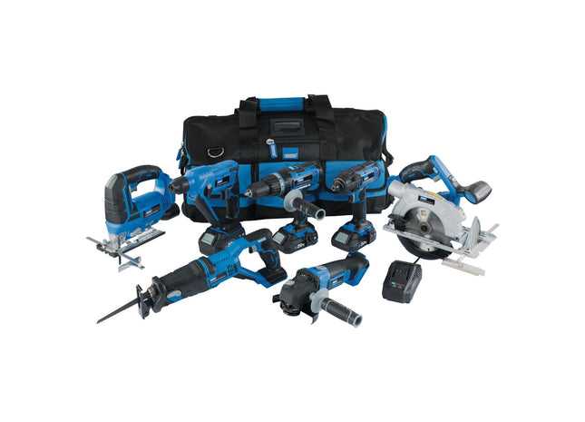 Draper Storm Force 20V 7 Machine Cordless Kit (12 Piece) 07025 Draper - Town Tools 