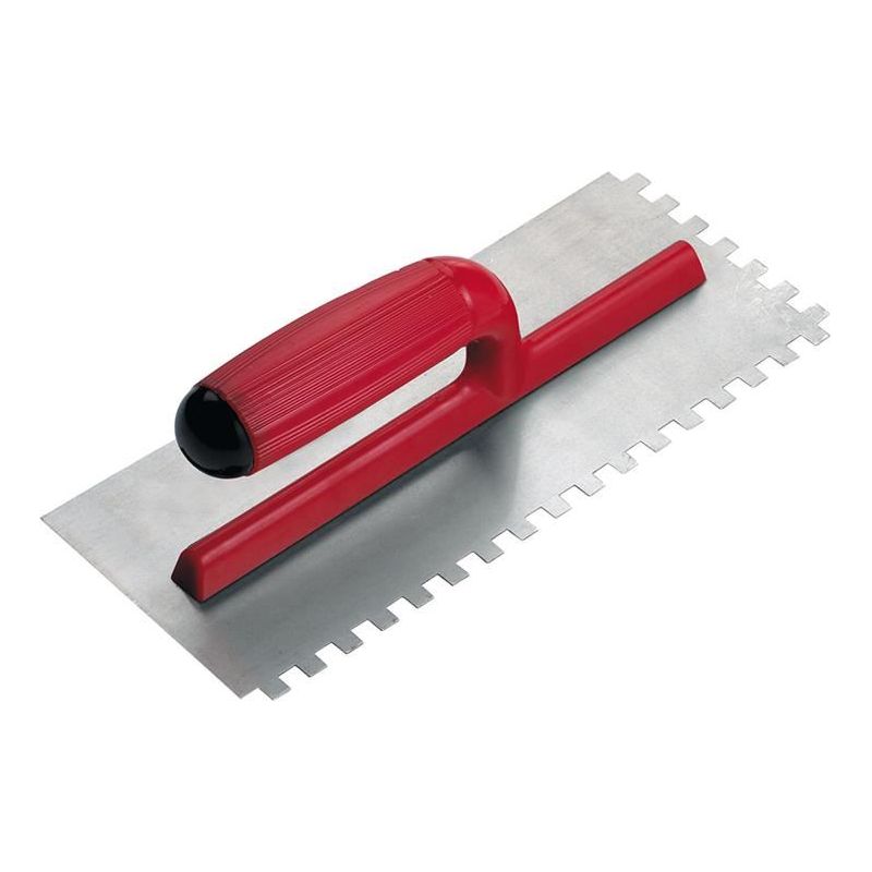 Rubi Tiling Tools PRO Steel Notched Trowel 11 x 4in x 3/8in Notch RUBI TILING TOOLS - RockBottom Nothampton