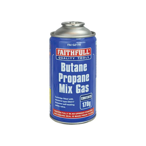 Faithfull Butane Propane Mix Gas Cartridge 170g Faithfull - RockBottom Northampton