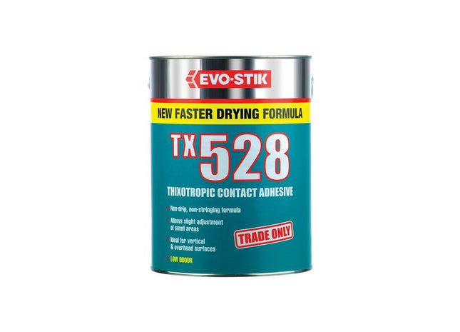 Evo-Stik TX528 Thixotropic Contact Adhesive 5 Litre EVO-STIK - RockBottom Northamptin