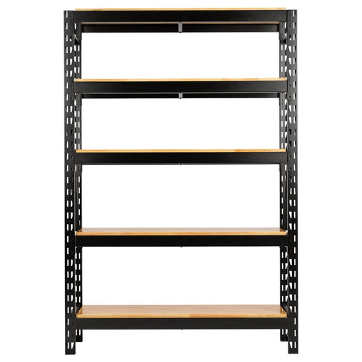 Bunker 22 Piece Modular 5 Tier Racking with Hardwood Shelving, 1500mm Draper - Town Tools