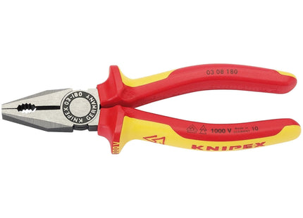 Draper Knipex 03 08 180UKSBE VDE Fully Insulated Combination Pliers, 180mm 31918 Draper - Town Tools 