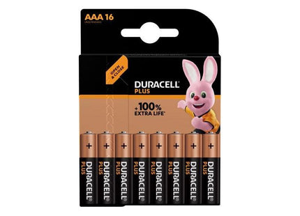 Duracell AAA Cell +100% Plus Power Batteries (Pack 16) Duracell - RockBottom Northampton