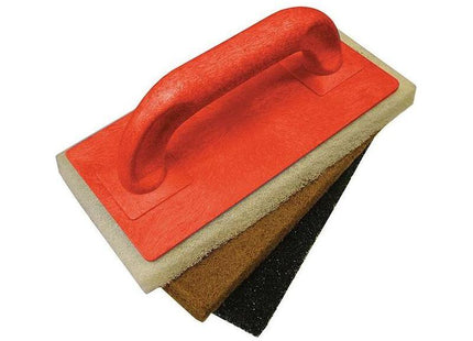 Faithfull Scouring Pad Holder + Fine Medium & Coarse Pads Faithfull - RockBottom Northampton