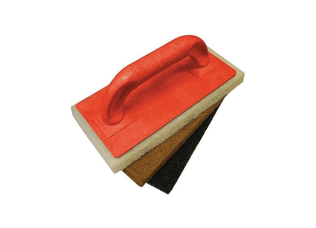 Faithfull Scouring Pad Holder + Fine Medium & Coarse Pads Faithfull - RockBottom Northampton