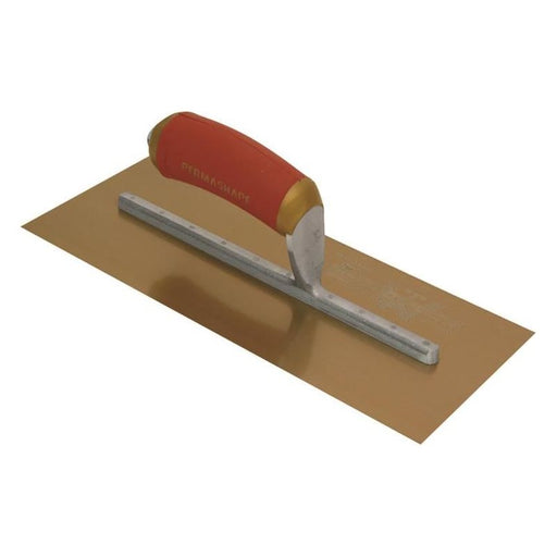 Marshalltown MPB7GSD Pre-Worn PermaShape® Finishing Gold S/S Trowel DuraSoft® 12 x 5in Marshalltown - RockBottom Northampton