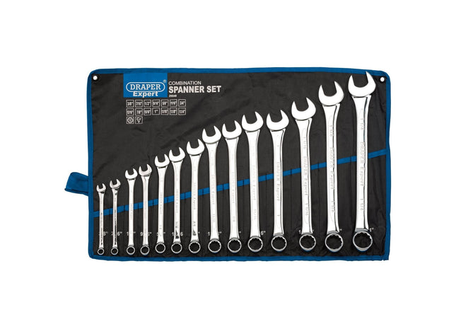 Draper Expert HI-TORQ Imperial Combination Spanner Set (14 Piece) Draper - Town Tools 