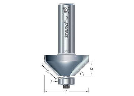 Trend 46/38 x 1/2 TCT Bearing Guided Chamfer 45° 50 x 19mm Trend - RockBottom Northampton