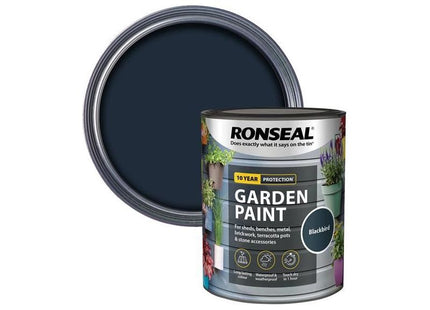 Ronseal Garden Paint Blackbird 750ml Ronseal - RockBottom Nothampton