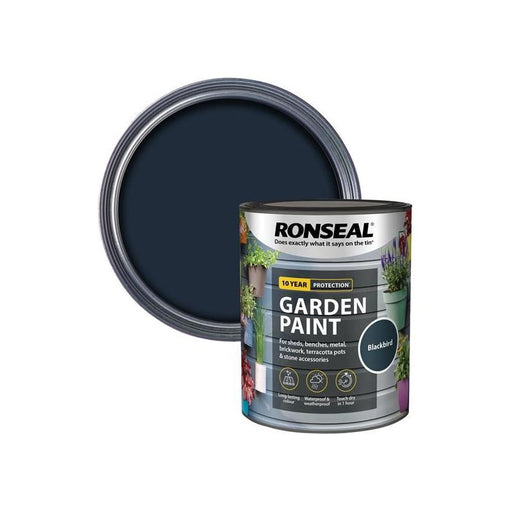 Ronseal Garden Paint Blackbird 750ml Ronseal - RockBottom Nothampton
