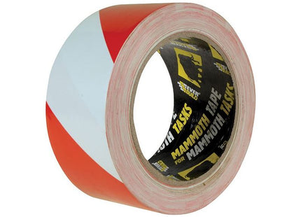 Everbuild Sika PVC Hazard Tape Red / White 50mm x 33m Everbuild Sika - RockBottom Northamptin