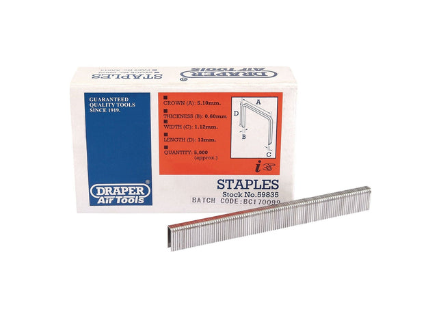 Draper Staples, 13mm (5000) 59835 Draper - Town Tools 
