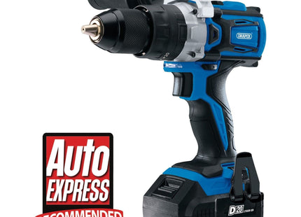 Draper D20 20V Brushless Combi Drill, 1 x 4.0Ah Battery, 1 x Fast Charger 79894 Draper - Town Tools 