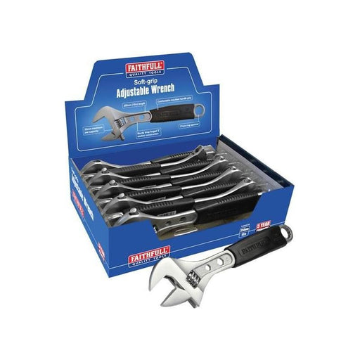 Faithfull Contract Adjustable Spanner 250mm Display (10) Faithfull - RockBottom Northampton