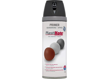 Plastikote Twist & Spray Primer Black 400ml PlastiKote - RockBottom Nothampton