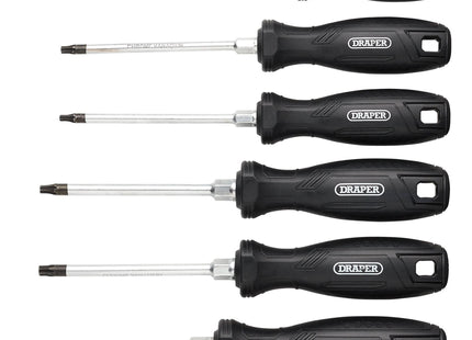 Draper Draper TX-STAR Tamperproof Hard Grip Screwdriver Set (6 Piece) Draper - Town Tools
