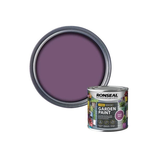 Ronseal Garden Paint Purple Berry 250ml Ronseal - RockBottom Nothampton