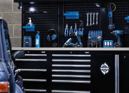 Draper BUNKER Modular Storage Combo with Stainless Steel Worktop (14 Piece) Draper - Town Tools 