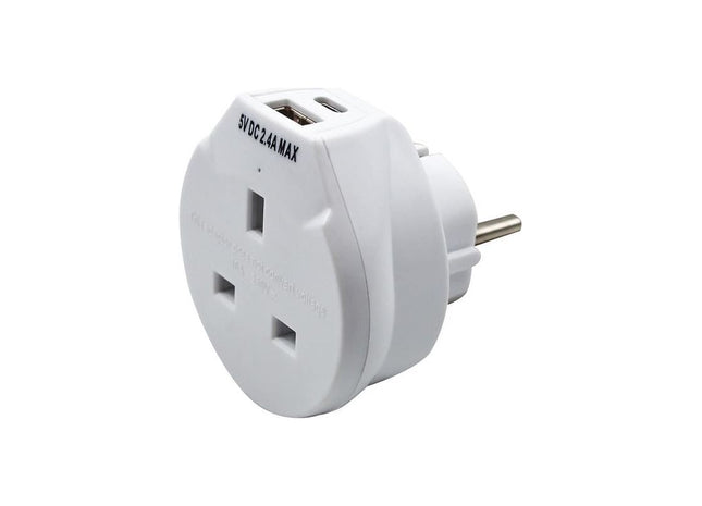Uni-Com Travel Socket with USB Charger Uni-Com - RockBottom Northampton
