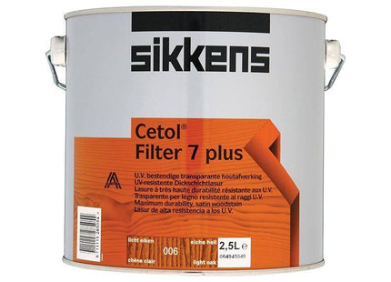 Sikkens Cetol Filter 7 Plus Translucent Woodstain Light Oak 2.5 litre Sikkens - RockBottom Nothampton