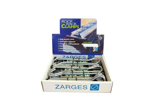 Zarges Roof Rack Clamps Display (5 Pairs) Zarges - RockBottom Northampton