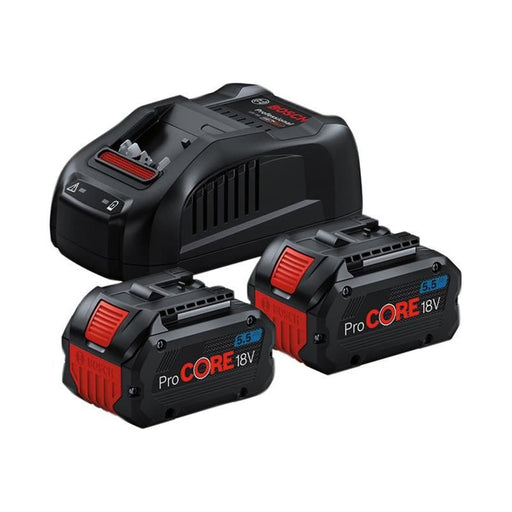 Bosch ProCORE18V 5.5Ah Batteries & Charger Starter Kit 18V Bosch - RockBottom Northampton