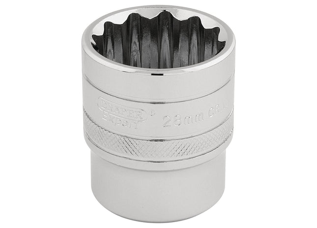 Draper HI-TORQ 12 Point Socket, 1/2" Sq. Dr., 28mm 33518 Draper - Town Tools 