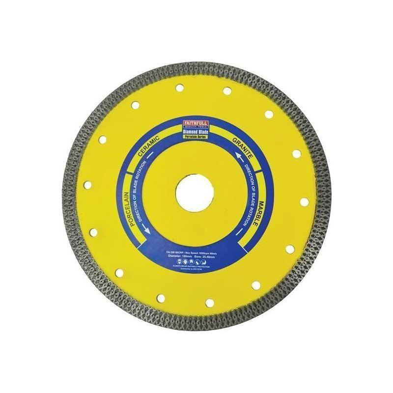 Faithfull Porcelain Diamond Blade 180 x 25.4mm Faithfull - RockBottom Northampton