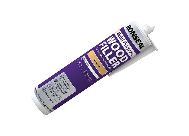 Ronseal Multipurpose Wood Filler Cartridge Natural 310ml Ronseal - RockBottom Nothampton