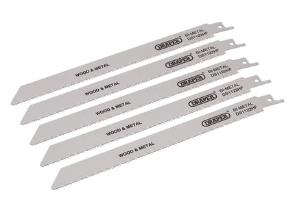 Draper Bi-metal Reciprocating Saw Blades for Multi-Purpose Cutting, 225mm, 10tpi Draper - Town Tools 