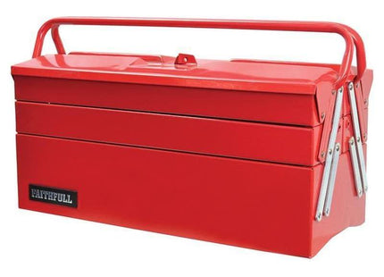 Faithfull Metal Cantilever Toolbox - 5 Tray 40cm (16in) Faithfull - RockBottom Northampton