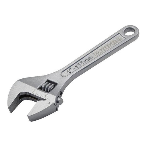 Faithfull Chrome Adjustable Spanner 100mm (4in) Faithfull - RockBottom Northampton