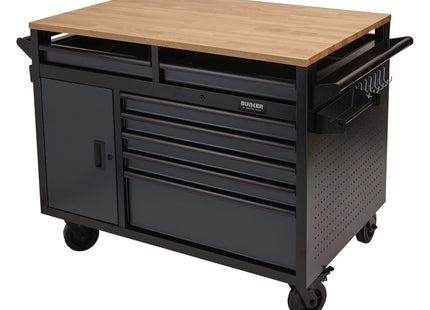 Draper BUNKER Multi-Functional Workbench Roller Tool Cabinet, 14 Drawer, 48", Gr Draper - Town Tools 