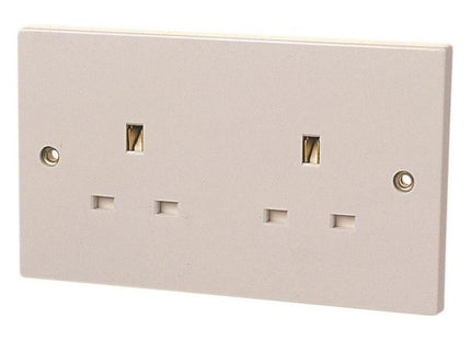 Dencon Unswitched Socket 2-Gang 13A Dencon - RockBottom Northampton
