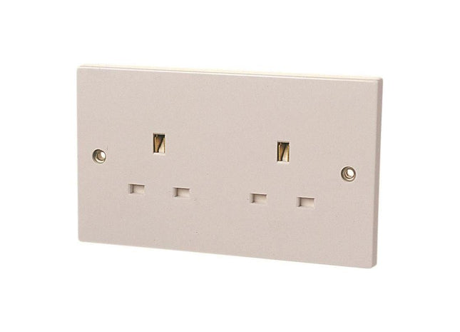 Dencon Unswitched Socket 2-Gang 13A Dencon - RockBottom Northampton